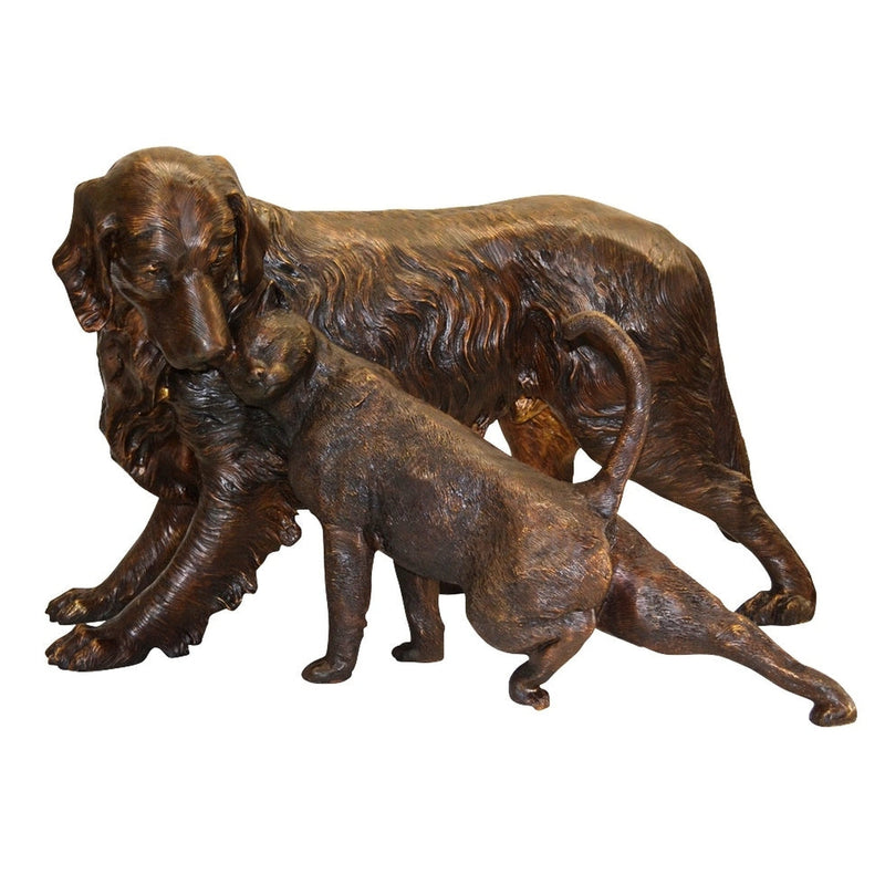 Dog and Cat Bronze Garden Statue, "Opposites Attract"-1. Asian & Chinese Furniture, Art, Antiques, Vintage Home Décor for sale at FEA Home
