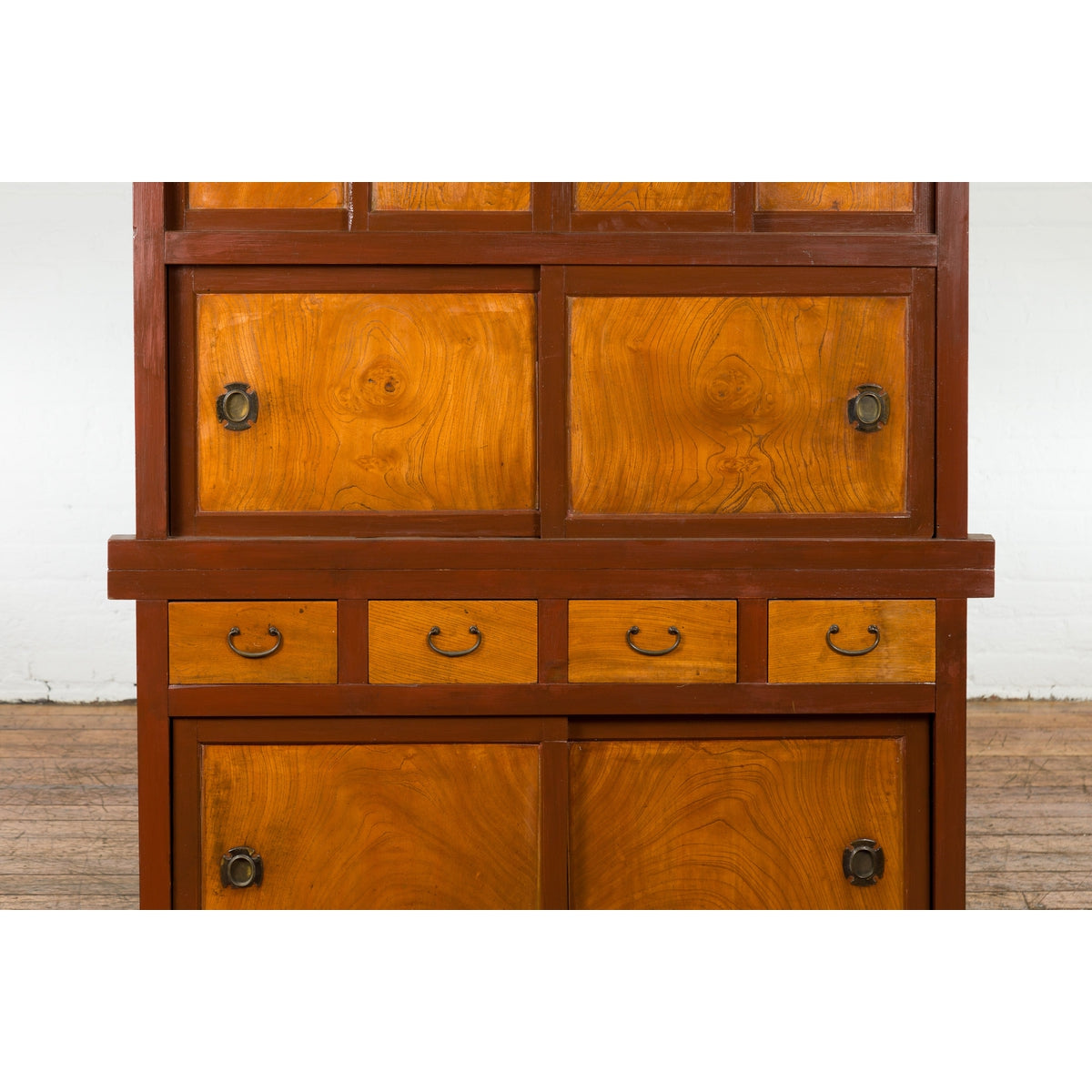 Japanese Taishō Mizuya Dansu Kitchen Two Toned Cabinet with Sliding Doors-10. Asian &amp; Chinese Furniture, Art, Antiques, Vintage Home Décor for sale at FEA Home