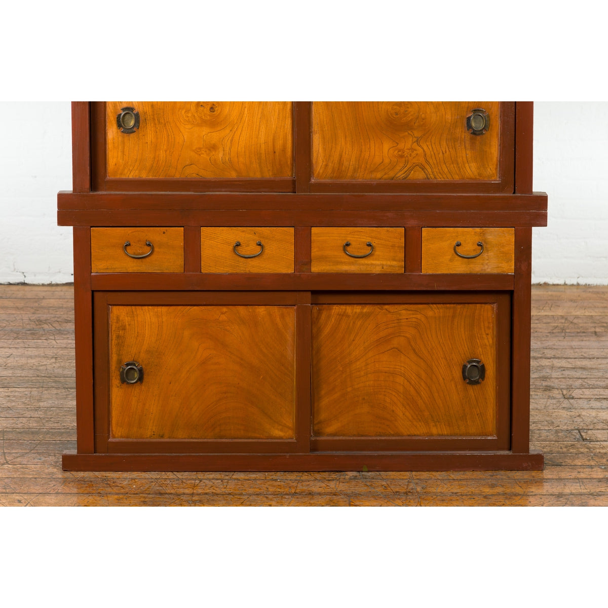 Japanese Taishō Mizuya Dansu Kitchen Two Toned Cabinet with Sliding Doors-11. Asian &amp; Chinese Furniture, Art, Antiques, Vintage Home Décor for sale at FEA Home