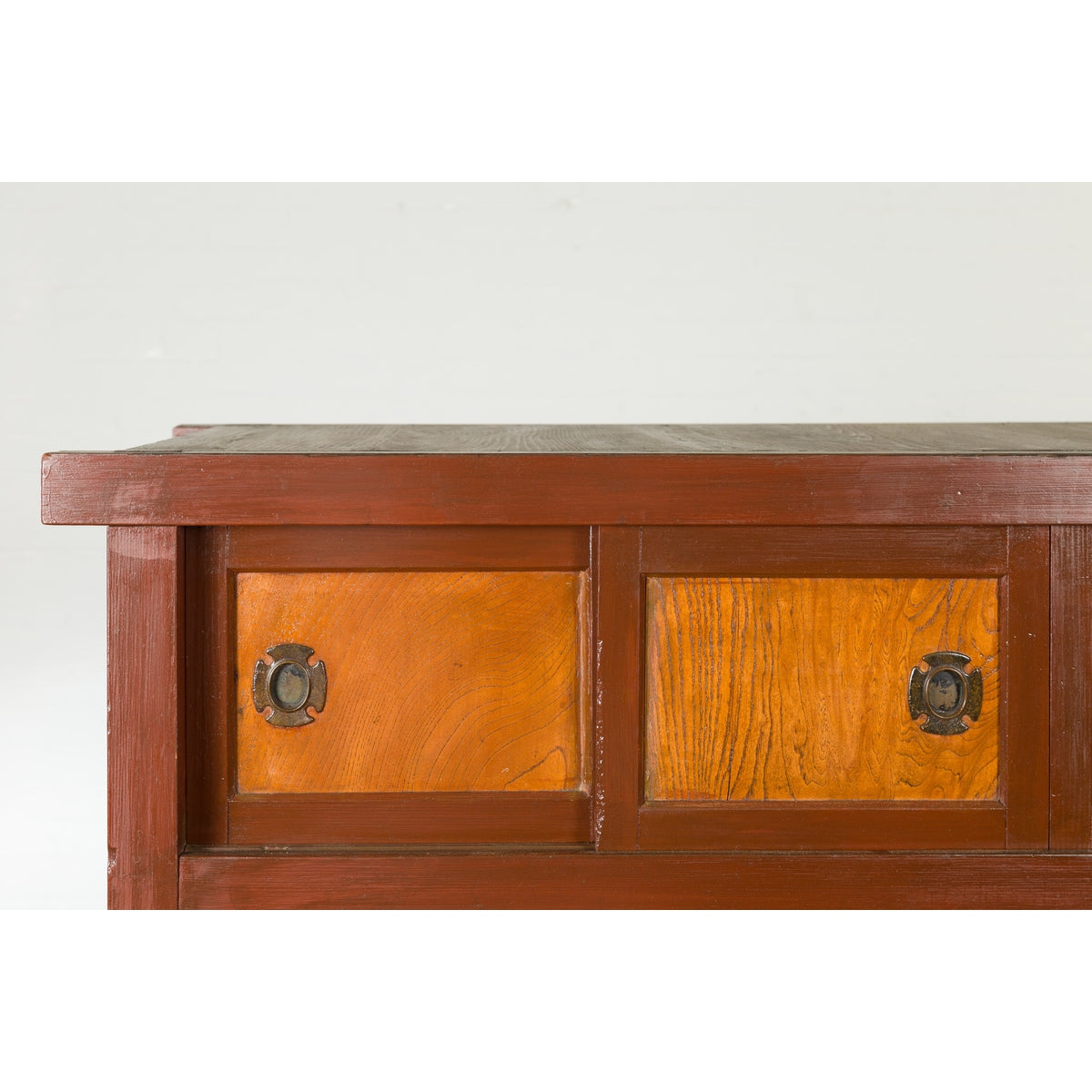 Japanese Taishō Mizuya Dansu Kitchen Two Toned Cabinet with Sliding Doors-12. Asian &amp; Chinese Furniture, Art, Antiques, Vintage Home Décor for sale at FEA Home