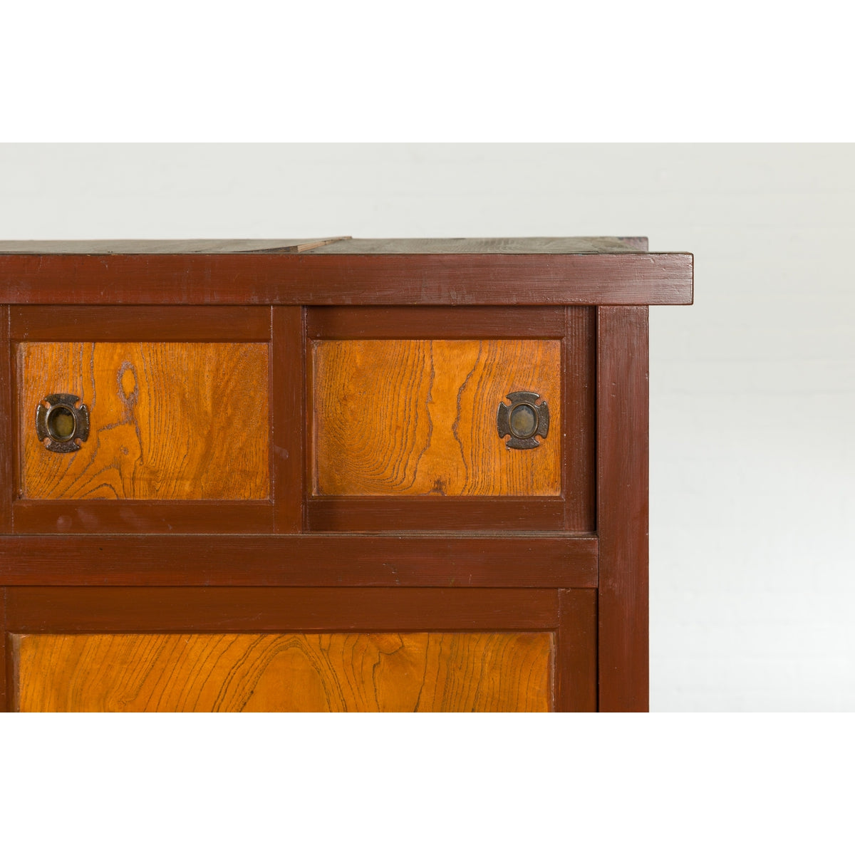 Japanese Taishō Mizuya Dansu Kitchen Two Toned Cabinet with Sliding Doors-13. Asian &amp; Chinese Furniture, Art, Antiques, Vintage Home Décor for sale at FEA Home