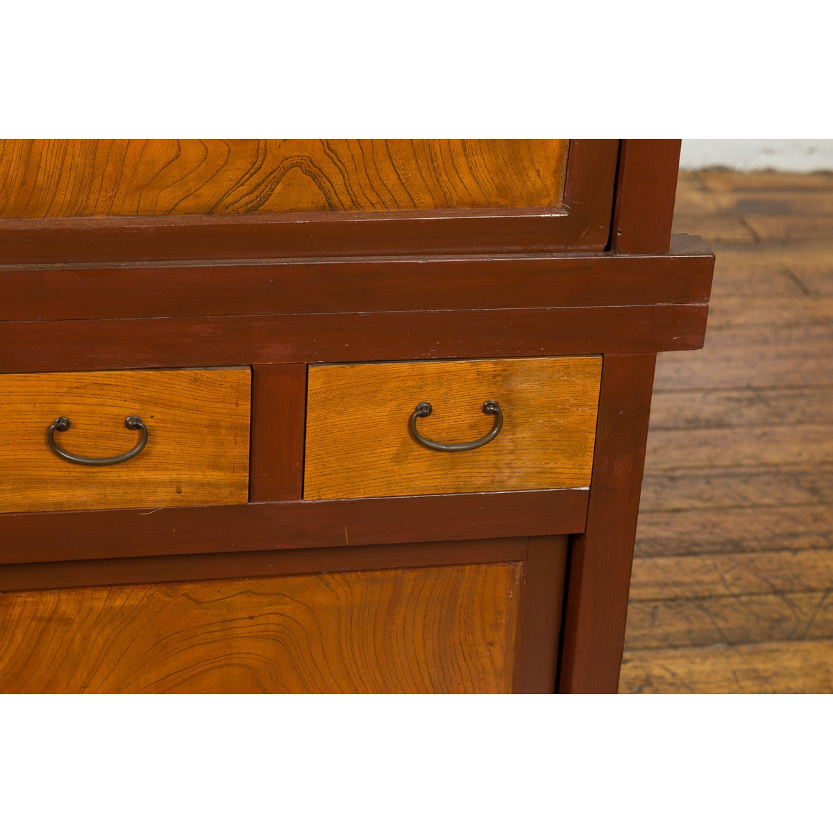 Japanese Taishō Mizuya Dansu Kitchen Two Toned Cabinet with Sliding Doors-15. Asian &amp; Chinese Furniture, Art, Antiques, Vintage Home Décor for sale at FEA Home