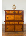 Japanese Taishō Mizuya Dansu Kitchen Two Toned Cabinet with Sliding Doors-7. Asian & Chinese Furniture, Art, Antiques, Vintage Home Décor for sale at FEA Home