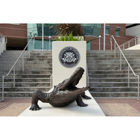 Large Bronze Walking Alligator Statue