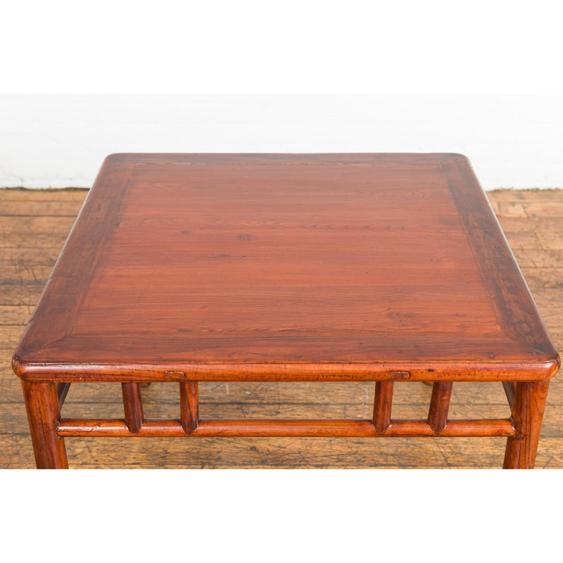 Late Qing Dynasty 1900s Table with Open Apron and Pillar Strut Motifs-12. Asian & Chinese Furniture, Art, Antiques, Vintage Home Décor for sale at FEA Home
