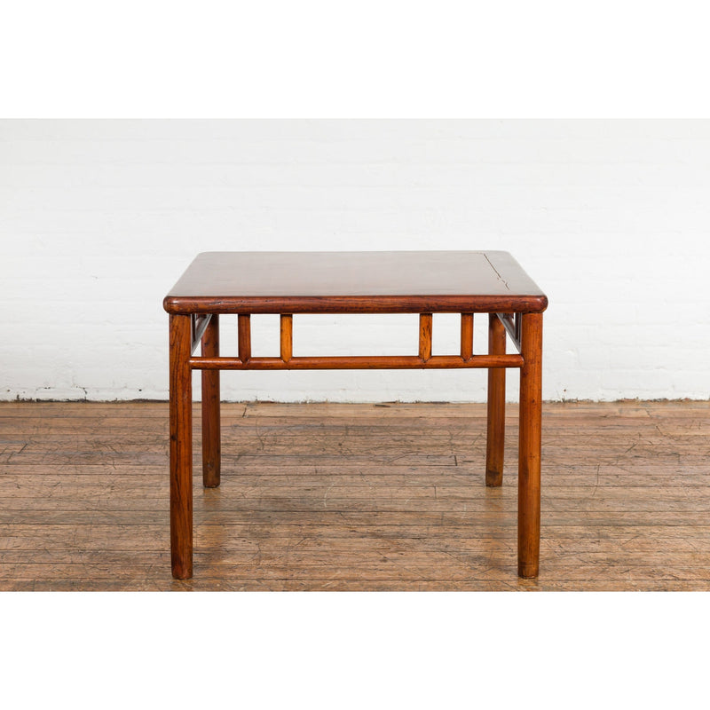 Late Qing Dynasty 1900s Table with Open Apron and Pillar Strut Motifs-15. Asian & Chinese Furniture, Art, Antiques, Vintage Home Décor for sale at FEA Home