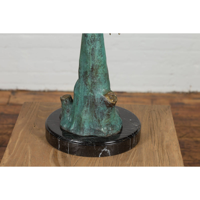 Life-Size Bronze Sculpture of a Diving Eagle on Black Marble Base-18. Asian & Chinese Furniture, Art, Antiques, Vintage Home Décor for sale at FEA Home