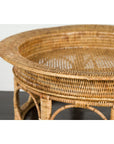 Northern Thai Vintage Woven Rattan Khantok Pedestal Tray from the Lanna People-6. Asian & Chinese Furniture, Art, Antiques, Vintage Home Décor for sale at FEA Home