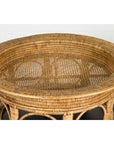 Northern Thai Vintage Woven Rattan Khantok Pedestal Tray from the Lanna People-7. Asian & Chinese Furniture, Art, Antiques, Vintage Home Décor for sale at FEA Home
