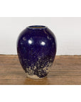 Oversized Antique Thai Cobalt Blue Glazed Water Vessel with Tapering Lines-11. Asian & Chinese Furniture, Art, Antiques, Vintage Home Décor for sale at FEA Home