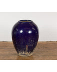 Oversized Antique Thai Cobalt Blue Glazed Water Vessel with Tapering Lines-12. Asian & Chinese Furniture, Art, Antiques, Vintage Home Décor for sale at FEA Home