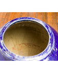 Oversized Antique Thai Cobalt Blue Glazed Water Vessel with Tapering Lines-7. Asian & Chinese Furniture, Art, Antiques, Vintage Home Décor for sale at FEA Home