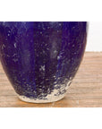 Oversized Antique Thai Cobalt Blue Glazed Water Vessel with Tapering Lines-8. Asian & Chinese Furniture, Art, Antiques, Vintage Home Décor for sale at FEA Home