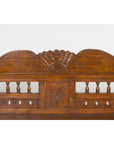 Plantation Javanese Teak Settee with Carved Décor and Out-Scrolling Arms-13. Asian & Chinese Furniture, Art, Antiques, Vintage Home Décor for sale at FEA Home