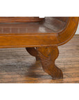 Plantation Javanese Teak Settee with Carved Décor and Out-Scrolling Arms-17. Asian & Chinese Furniture, Art, Antiques, Vintage Home Décor for sale at FEA Home