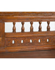 Plantation Javanese Teak Settee with Carved Décor and Out-Scrolling Arms-6. Asian & Chinese Furniture, Art, Antiques, Vintage Home Décor for sale at FEA Home
