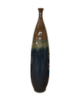 Skinny Brown and Blue Ceramic Vase with Narrow Neck, SKU , image 1