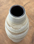 Skinny Ceramic Prem Vase with Beige & Brown Swirl Design - FEA Home
