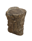 Skinny Textured Free-Form Tree Trunk Side Pedestal Table - FEA Home