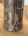 Slim Bottle Shaped Textured Brown & White Ceramic Vase, SKU , image 7