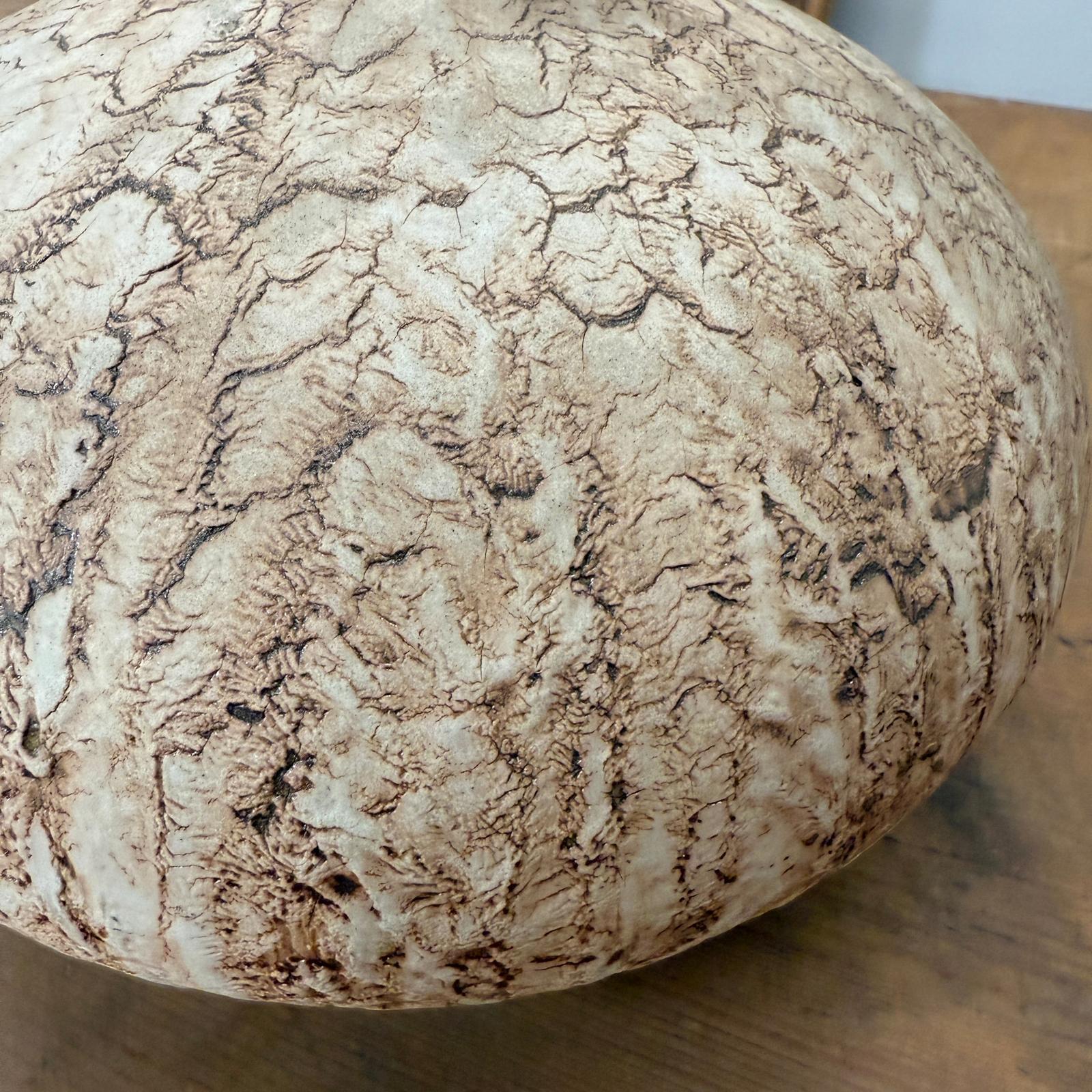 Small and Round Textured Sand and Cream Prem Vase - FEA Home