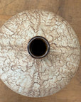 Small and Round Textured Sand and Cream Prem Vase - FEA Home
