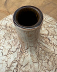 Small and Round Textured Sand and Cream Prem Vase - FEA Home