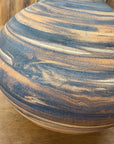Small Black and Orange Canyon Drift Round Prem Vase, SKU , image 6
