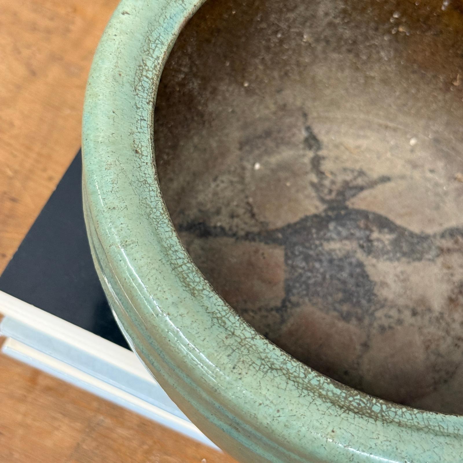 Small Green Rounded Ceramic Garden Planter - FEA Home