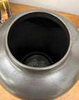 Smokey Storm Grey Ceramic Vase with Bold Silhouette - FEA Home