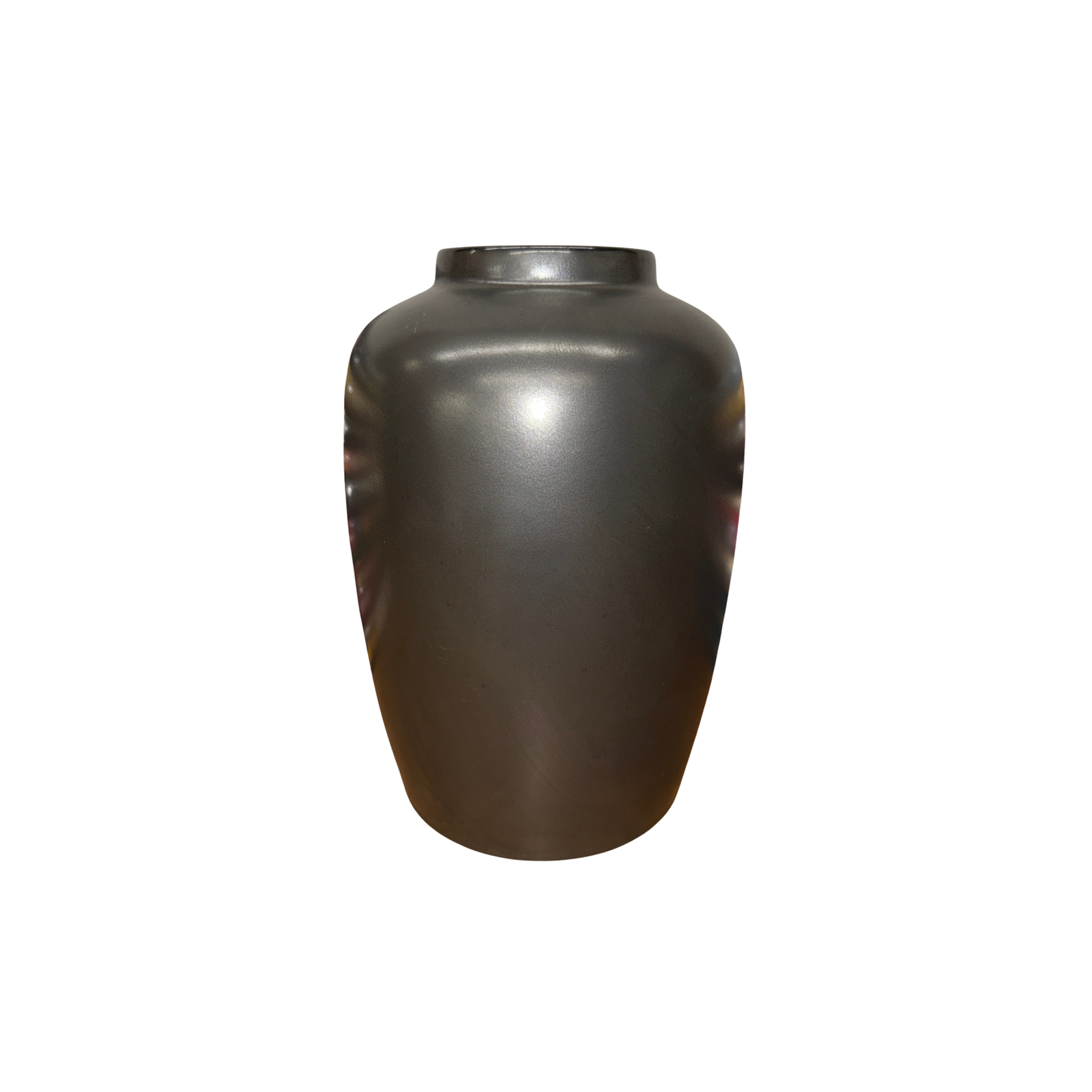 Smokey Storm Grey Ceramic Vase with Bold Silhouette - FEA Home