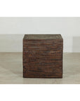 Square Dark Brown Rattan Vintage Basket with Removable Lid - image 4