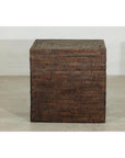 Square Dark Brown Rattan Vintage Basket with Removable Lid - image 5
