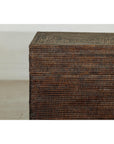 Square Dark Brown Rattan Vintage Basket with Removable Lid - image 6