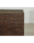 Square Dark Brown Rattan Vintage Basket with Removable Lid - image 7
