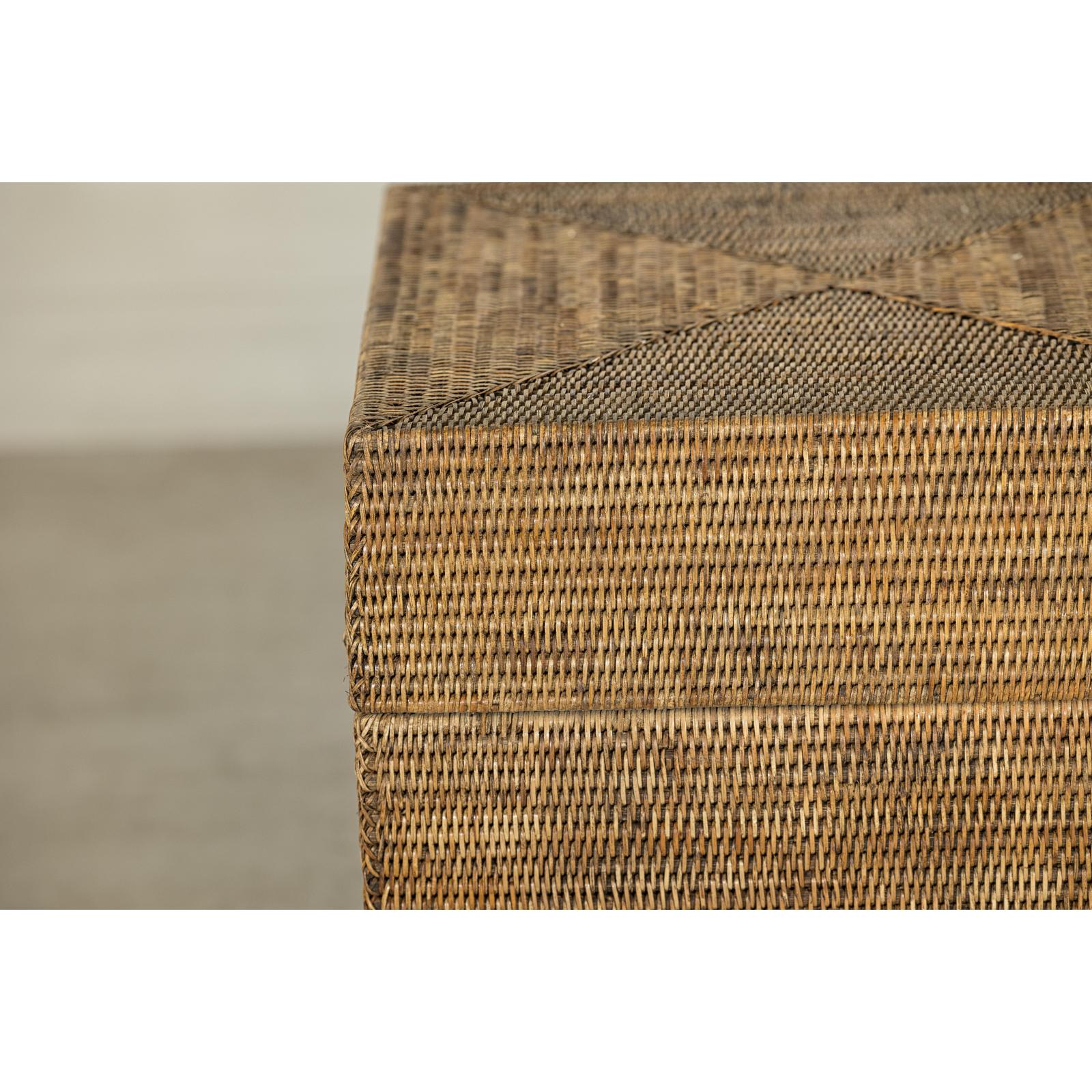 Square Handwoven Rattan Basket with Removable Lid - image 6
