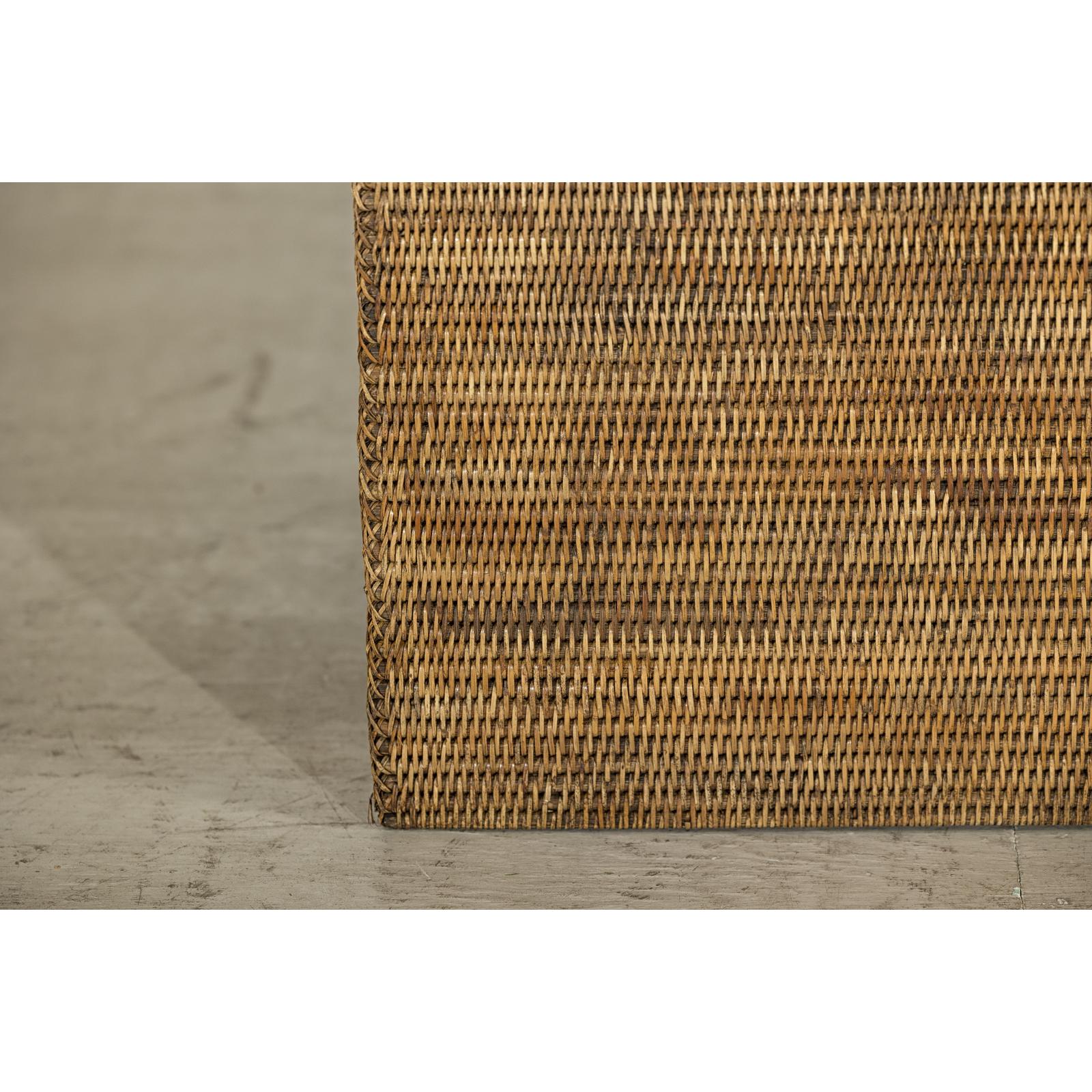 Square Handwoven Rattan Basket with Removable Lid - image 8