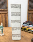 Square Shaped Cream Ceramic Vase with Black Stripes, SKU , image 5