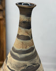 Tall and Slender Beige & Clay Brown Ceramic Vase - FEA Home