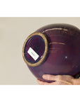 Tall Artisan Ceramic Vase with Purple Glaze and Slender Neck