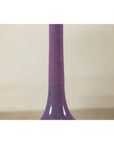 Tall Artisan Ceramic Vase with Purple Glaze and Slender Neck