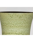 Tall Artisan Hand-Crafted Ceramic Vase with Green Drip Glaze over Red Base