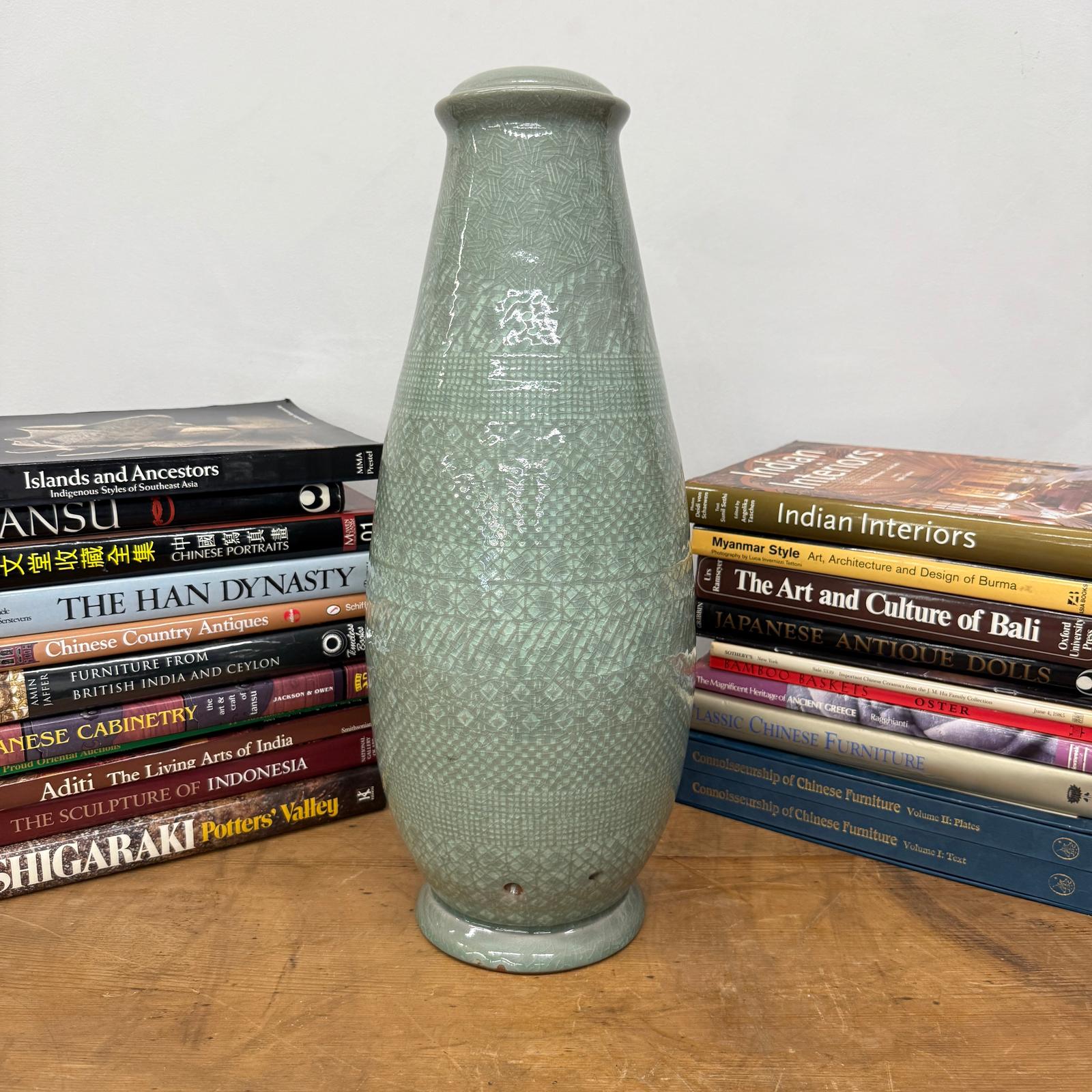 Tall Celedon Green Ceramic Lamp Base, SKU , image 2