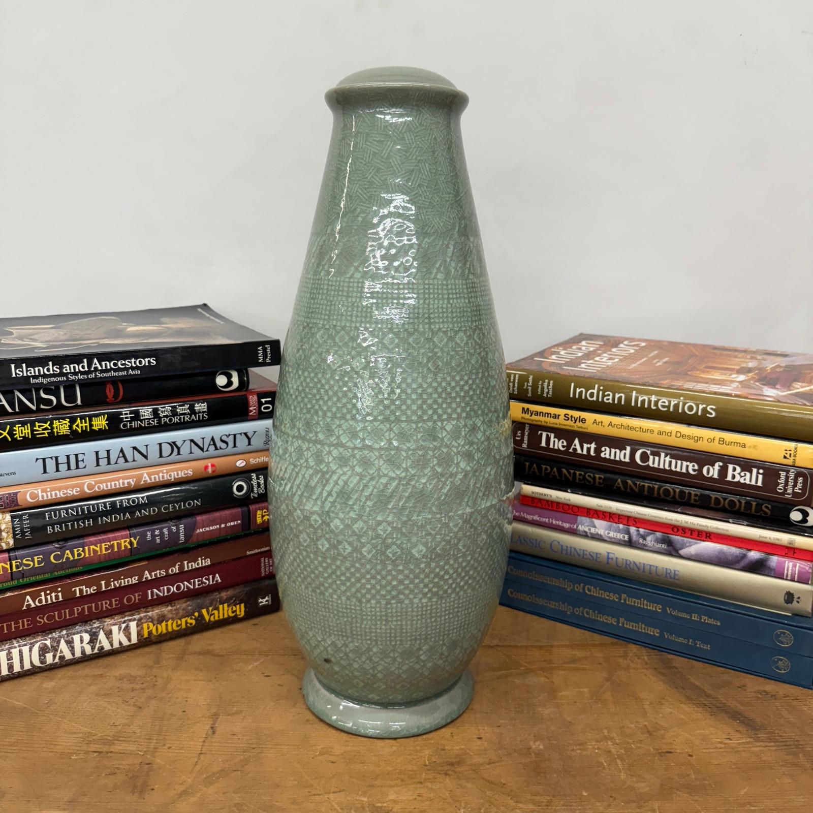Tall Celedon Green Ceramic Lamp Base, SKU , image 3