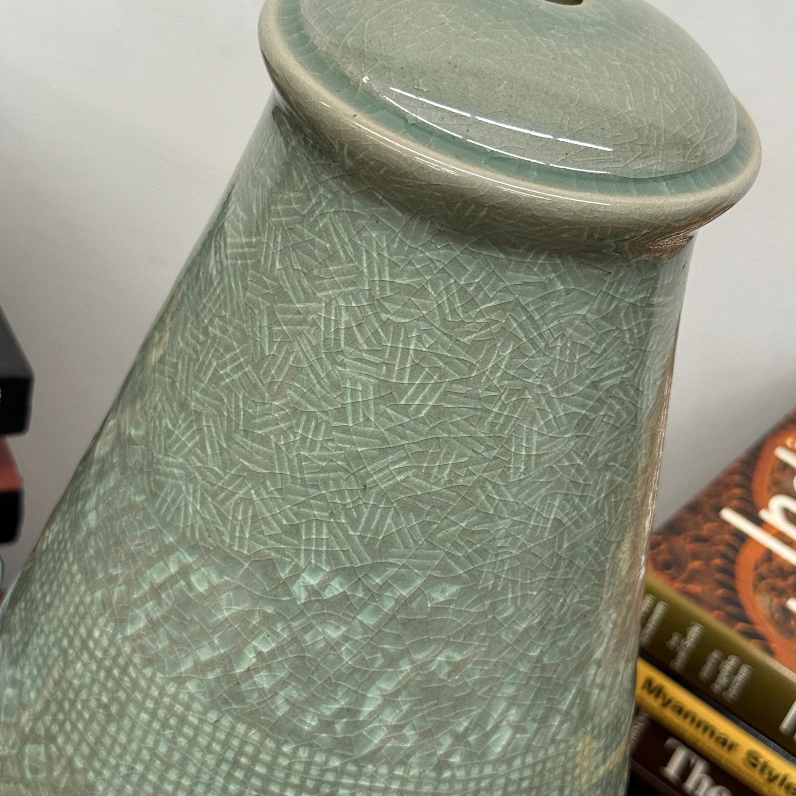 Tall Celedon Green Ceramic Lamp Base, SKU , image 5
