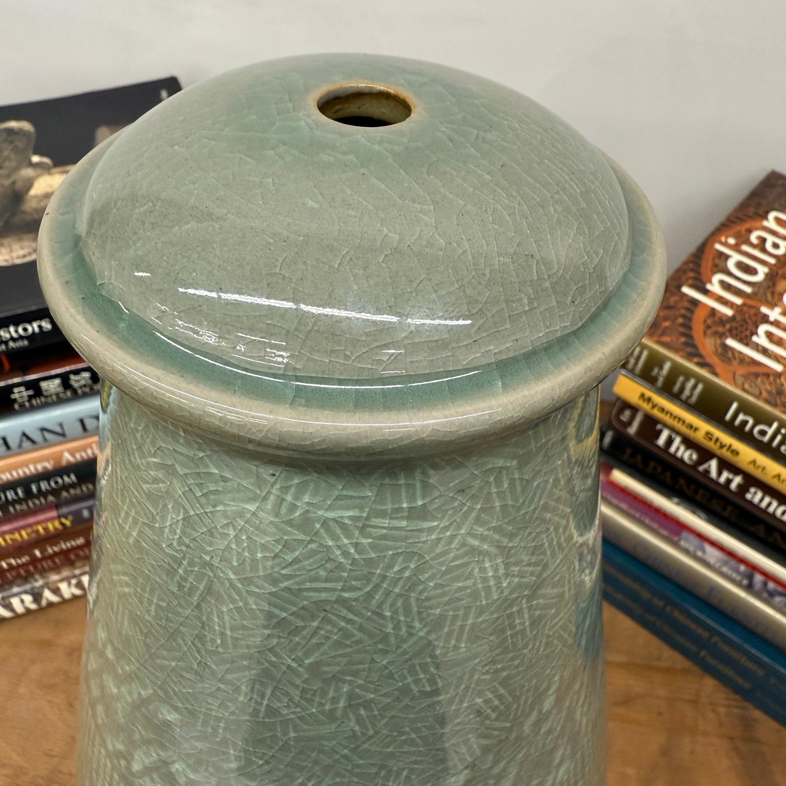 Tall Celedon Green Ceramic Lamp Base, SKU , image 8