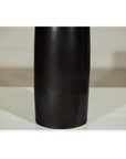 Tall Ceramic Vase with Charcoal Body & Moss Green Glazed Neck