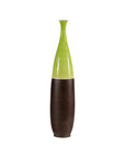 Tall Ceramic Vase with Glossy Green & Matte Brown Glaze - image 14