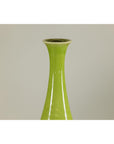 Tall Ceramic Vase with Glossy Green & Matte Brown Glaze - image 6