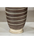 Tall Ceramic Vases with Horizontal Swirl Design, Sold Per